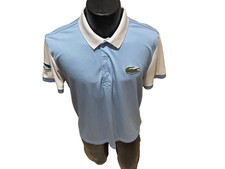 NWOT LACOSTE SPORT BLUE/WHT MIAMI OPEN S/S POLY PERFORMANCE POLO SHIRT L (5)