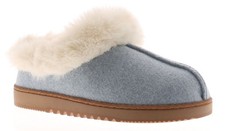 Strollers Womens Mule Slippers Soft Fleece Faux Fur Fudge blue