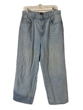 BDG Urban Outfitters Wide Leg Jeans Light Blue Denim High Waist School Sz 32