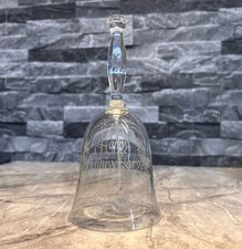 Vintage Crystal Glass Happy Anniversary Bell Gift Very Good Condition