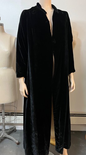 Vintage 1930s Chas A Stevens Silk Velvet Lined Formal Dress Evening Coat Bust 36 - Picture 3 of 24