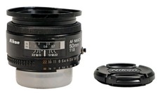 Nikon AF Nikkor 50mm f/1.8 Prime Lens With Both Caps