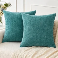 MIULEE Pack of 2 Teal Throw Pillow Covers 16x16 16" x (Pack 2), 