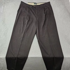 Dockers Recode Pants Mens 38x32 Brown Sueded Heather Pleated Relaxed Fit NWT