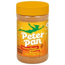 Peter Pan Creamy Honey Roast Peanut Butter, Gluten-Free, 16.3 oz Jar