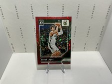 Panini Donruss Optic Red Fast Break Prizm Brook Lopez #116 /75 Milwaukee Bucks