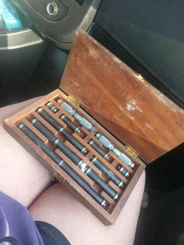 Lufkin Inside  Micrometer Measuring Tool With Wooden Box