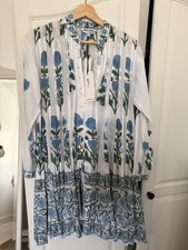 Juliet Dunn Block Print Cotton Dress BNWT