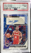 2023-24 Mosaic - RC Autographs Mosaic Kobe Bufkin #RA-BUF Blue Prizm /49 PSA 9