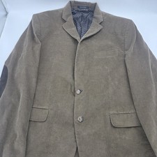 Lauren Ralph Lauren Blazer Mens 43R Corduroy Brown Elbow Patches Sport Coat
