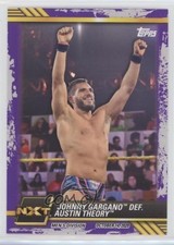 2021 Topps WWE NXT Purple Johnny Gargano def Austin Theory #76 9e1