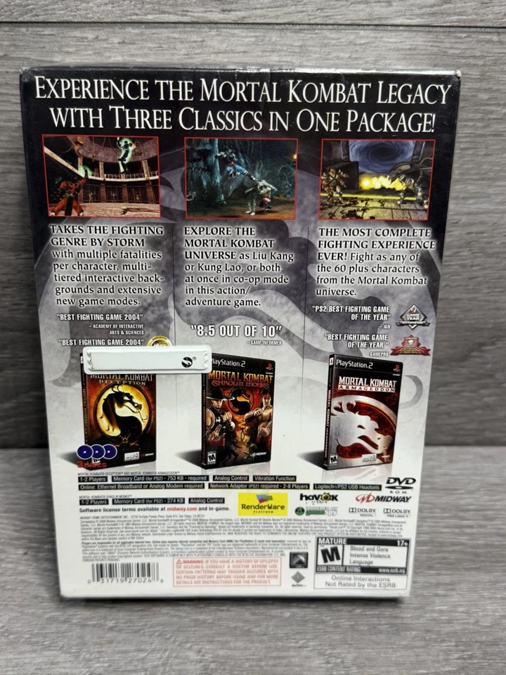 Mortal Kombat Kollection Shaolin Monks Armageddon Deception PlayStation 2 PS2 - Image 3 of 4