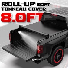 8ft Roll Up Truck Bed Tonneau Cover For 88-07 Chevy Silverado Gmc Sierra Topper