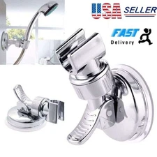 Adjustable Shower Head Holder Rack Bathroom Suction Cup Wall-Mounted Punch-free