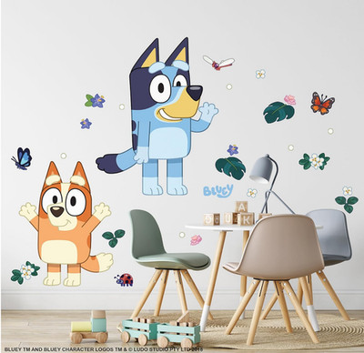 NEW RoomMates Bluey and Bingo Character Blue Peel and Stick Wall Decals RMDM5560