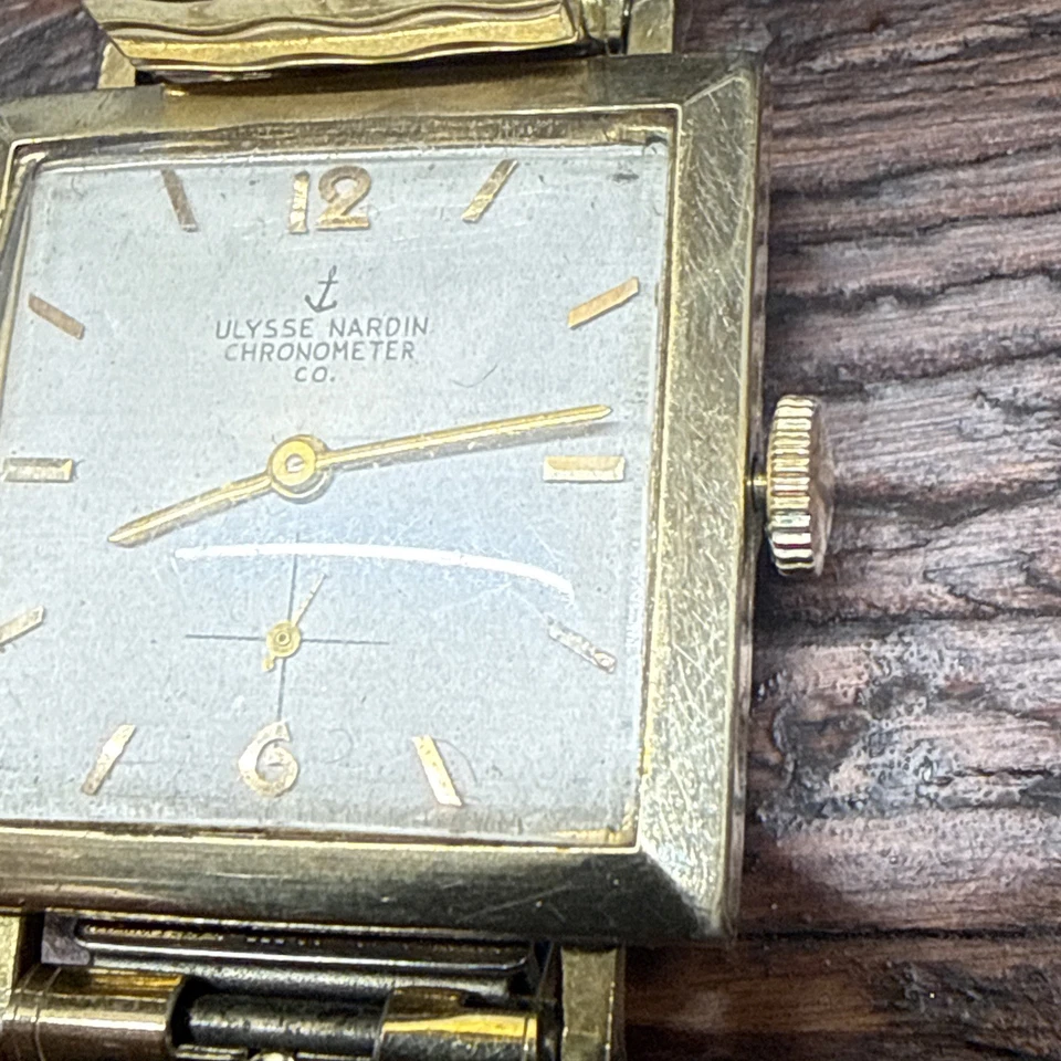 Reloj Cronómetro Hombre Ulysses Nardin Vintage Relleno Oro 10K - Funciona 30mm Foto 3 de 4