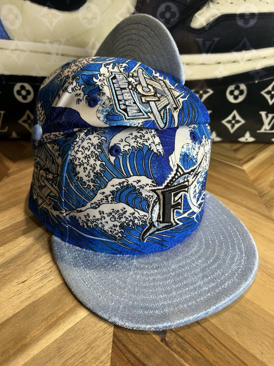 キャップ M 7 3/8 wind and sea newera new era New Era Myfitteds Exclusive Florida Marlins Miami Beach Waves Pack
