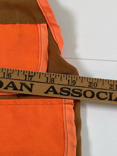Vintage SafTBak Game Hunting Vest Tan Blaze Orange Mens Size Small USA Made - Picture 15 of 16