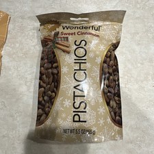 Wonderful 5.5 oz. SWEET CINNAMON Pistachios Holiday No Shells ** BB 10/2025 **