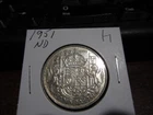 1951  ND - Canada - silver 50 cent coin - Canadian half dollar