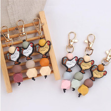 Chicken Keychain Silicone Keyring Party Favors Cute Gifts Animal Keychains fo...