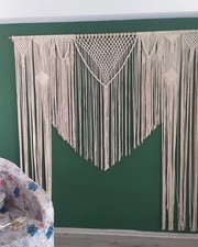 Party Macrame wedding backdrop, Macrame wedding arch, Large Macrame Curtain
