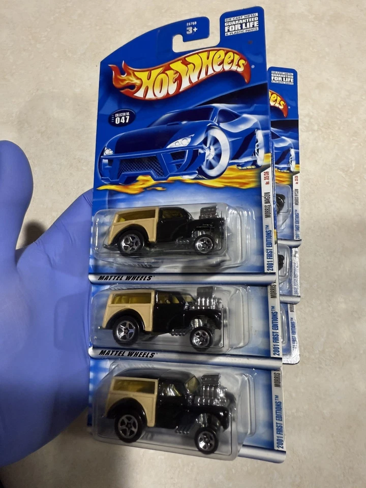 Lote 6 2001 Hot Wheels primera edición Morris Wagon 35/36 ¡Como nuevo en tarjetas!  Foto 3 de 4