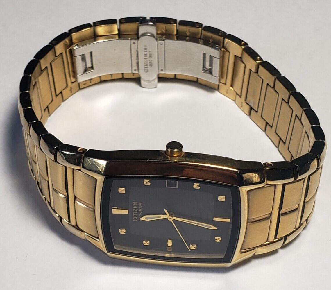 Citizen Eco-Drive Chandler Gold Solar Watch Model N-E111 Citizen Eco-Drive Chandler Gold Solar Watch Model N-E111