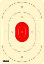 B-27 Centers for B-27 Silhouette Targets - Reverse w/ red ctr. Targets,(QTY 100)