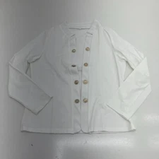 White Long Sleeve Open Front Blazer Women's Size X-Large NEW