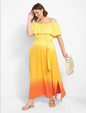 NEW LANE BRYANT MIMOSA FOUR WAY OFF THE SHOULDER MAXI DRESS SZ 14/16  1X
