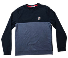 FILA Crewneck Sweater Pullover Black / Grey Size Medium Super Soft Material