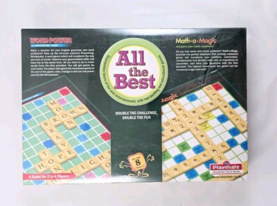 Math-A-Magic Board Game + Word Power A Crossword Game 2 In 1 Educational New