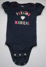 Infant Baby Girls 3-6 Months Child of Mine Feeling Magical Polka Dot Shirt