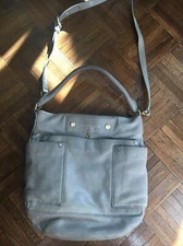 Marc Jacobs "Preppy Hobo" Handbag Purse Bag Beige Taupe EUC Outside Pockets