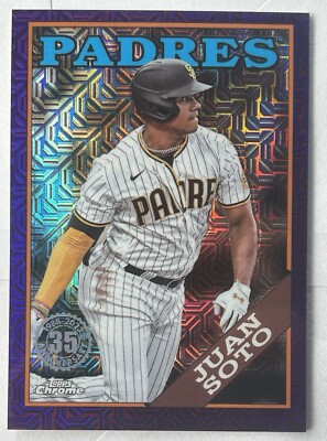 Juan Soto 2023 Topps Silver Pack Chrome T88C-30 Purple Mojo Refractor serial /75