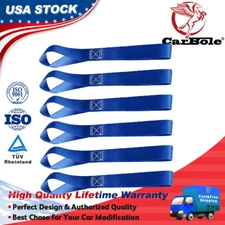 Soft Loop Tie Down Straps 4,500 Lbs 6 Pack for Securing ATV UTV Motorcycles Lawn