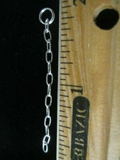 EXTENDERS 2" - 925 sterling silver bracelet/necklace extension PLAIN ON ONE END
