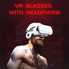 VR SHINECON GO2EF HD Smart VR Glasses Headphone IMAX Viewing Effects VR Gaming 