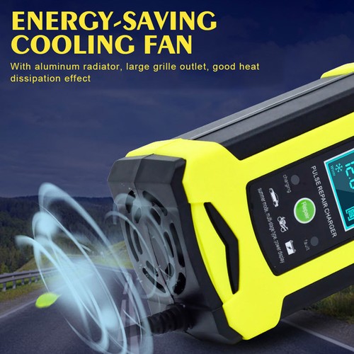 Car Battery Charger Lcd Display Multiple Protection 12v 6a Lead Acid Bat US Plug - Picture 3 of 10