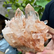 960g Natural White Clear Quartz Crystal Cluster Raw Healing Specimen