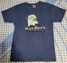 The Duck Company Men's Vintage Bald Is Beautiful Estes Park CO. T-Shirt Sz Small