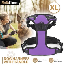 Comfortable Reflective No Pull Dog Pet Harness w/ Control Handle for Large Dogs