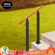 Iron Step Handrails Railing For 1-2 Step Handrail Indoor/Outdoor Deck Hand Rail