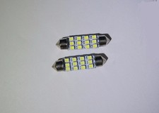 2 X Super White 42mm 12-smd Led 212-2 578 6429 Festoon Dome Interior Light Bulbs