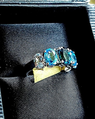 Gem Ambassador Brazilian AAA grade Topaz Graduated 5-Gemstone Sterling/S - Picture 6 of 8