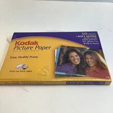 Kodak Picture Paper 50 Sheets Soft Gloss For Inkjet Printers 4x6 Inch Photo NEW