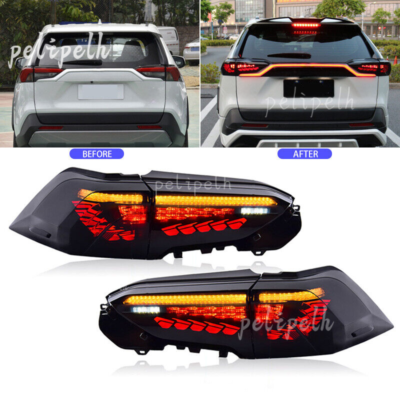 For 2019 2020-2023 Toyota Rav4 LED Smoked Tail Lights Brake
