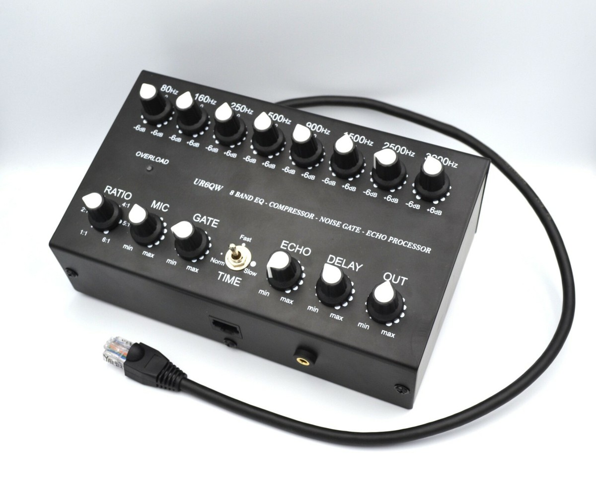 XLR EQ ICOM 8 Band Sound Compressor Equalizer with NOISE GATE RJ