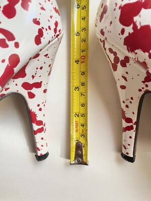 Blood Heels CD 未開封 ブラッディヒールズ 廃盤 ロック Spirit White “Blood Splattered” Pumps, 5